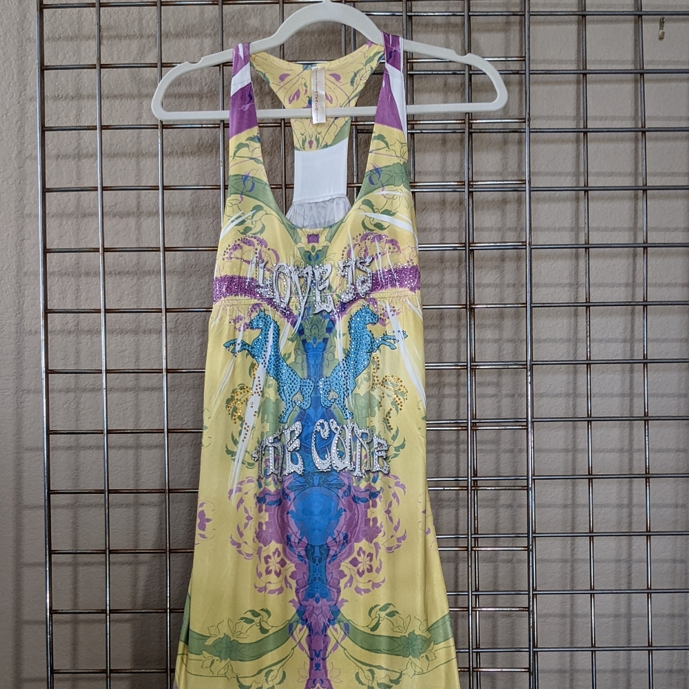 S-Twelve soft stretch racer back summer dress. Size: Medium - Picture 13 of 14